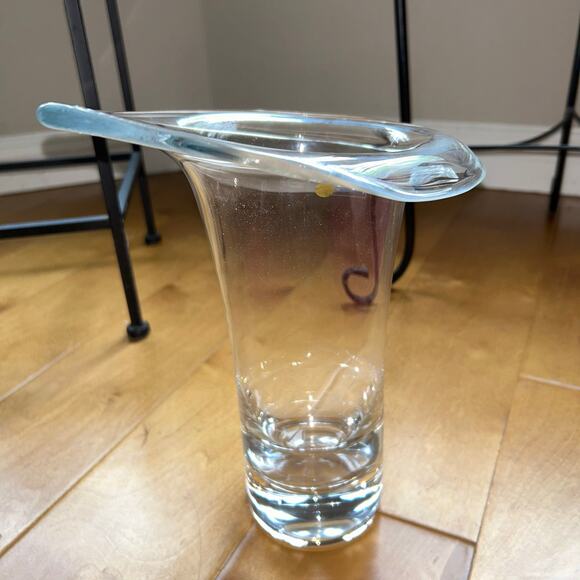 Krosno hand made clear art glass jack in the pulpit vase - Picture 5 of 11